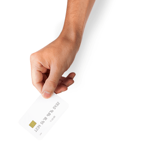 Tap for change: Hand and card